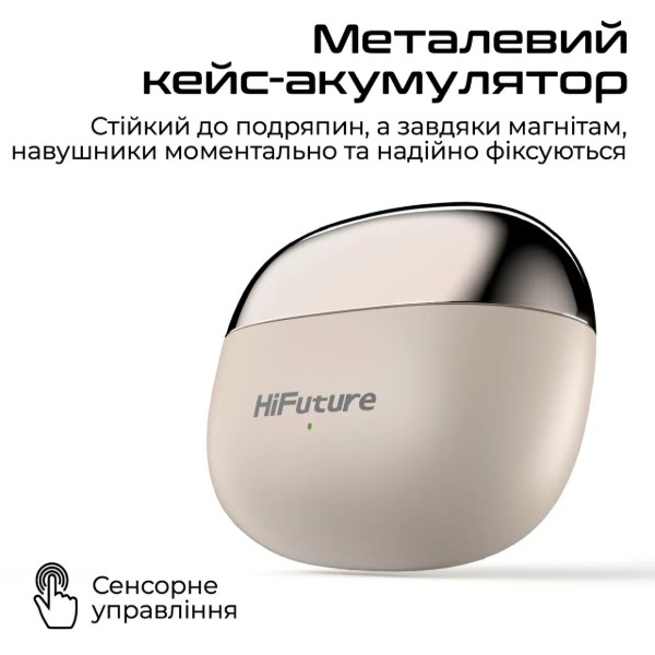 Фото - Навушники вкладиші бездротові TWS HiFuture flexclip.champagne