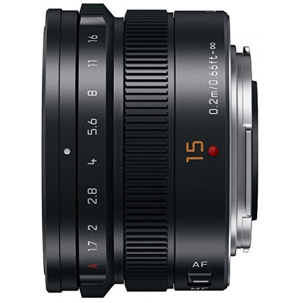 Фото - Об'єктив до фотокамери Panasonic Micro 4/3 Lens 15mm f/1.7 ASPH Black (H-X015E9-K)