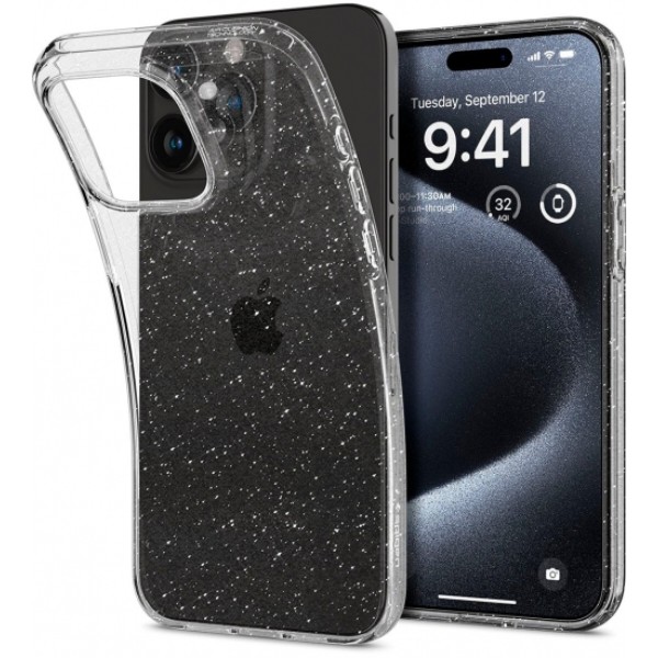Фото - Чохол для смартфону Spigen for Apple iPhone 15 Pro Liquid Crystal Glitter, Crystal Quartz (ACS06701)