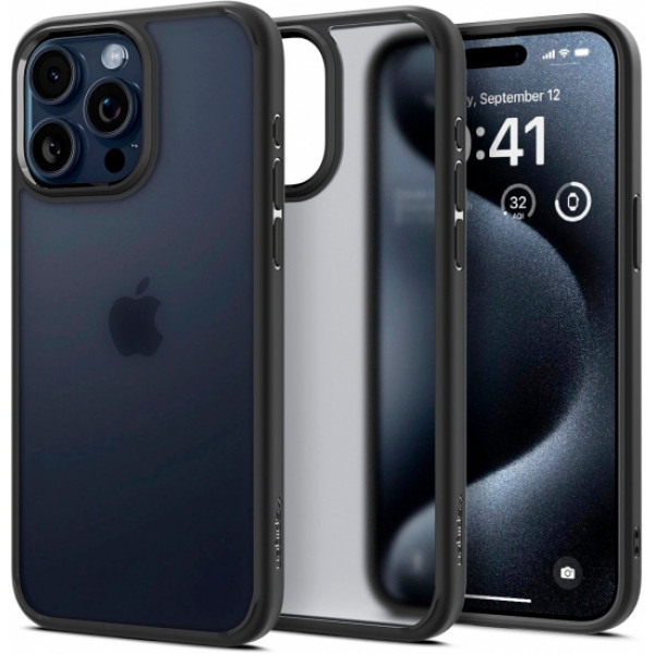 Фото - Чохол для смартфону Spigen for Apple iPhone 15 Pro Ultra Hybrid, Frost Black (ACS06709)