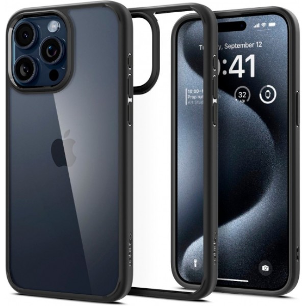 Фото - Чехол для смартфона Spigen for Apple iPhone 15 Pro Ultra Hybrid, Matte Black (ACS06713)