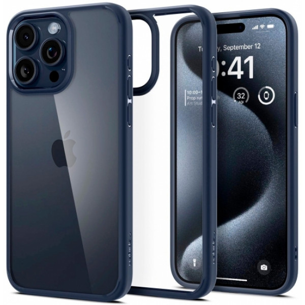 Фото - Чохол для смартфону Spigen for Apple iPhone 15 Pro Ultra Hybrid, Navy Blue (ACS06711)