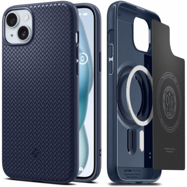 Фото - Чехол для смартфона Spigen for Apple iPhone 15 Mag Armor MagFit, Navy Blue (ACS06816)