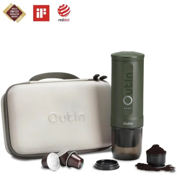 Фото - Портативная кофеварка OUTIN Forest Green в дорожном футляре OTEM-01-FG-BAG