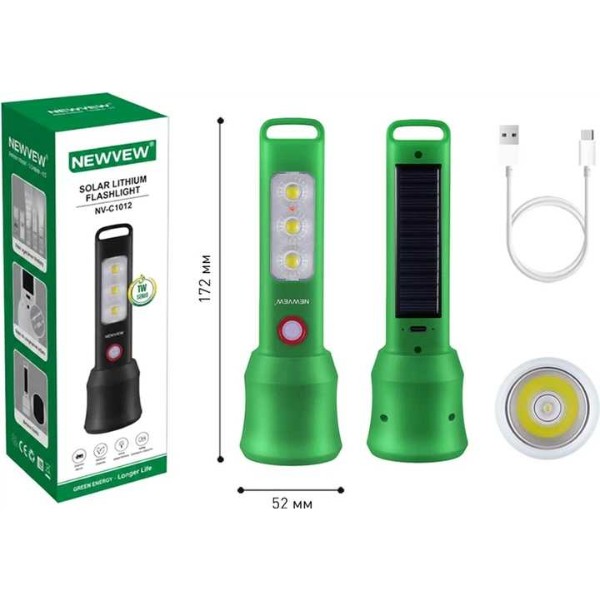 Фото - Ліхтар акумуляторний NEWVEW 1200mAh Green (NWVW-NV-C1012-GN)