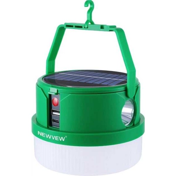 Фото - Фонарь аккумуляторный NEWVEW 50W Solar Panel 2400mAh Green (NWVW-NV-E972-GN)