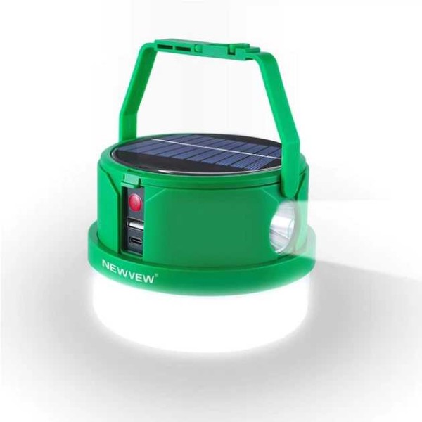 Фото - Фонарь аккумуляторный NEWVEW 50W Solar Panel 2400mAh Green (NWVW-NV-E972-GN)