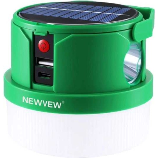 Фото - Фонарь аккумуляторный NEWVEW 50W Solar Panel 2400mAh Green (NWVW-NV-E972-GN)