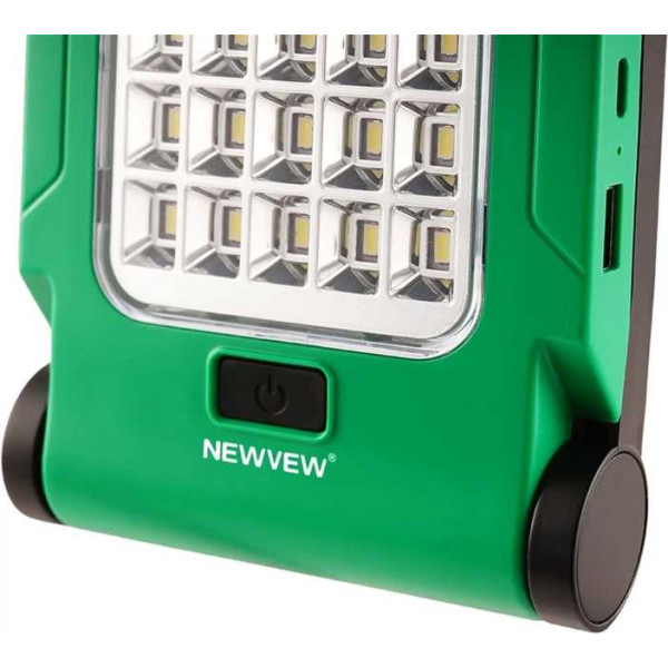 Фото - Фонарь аккумуляторный NEWVEW Solar Panel 4000mAh Green (NWVW-NV-Y09-A-GN)