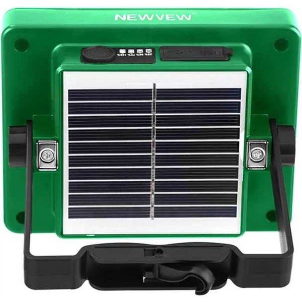Фото - Фонарь аккумуляторный NEWVEW 50W Solar Panel 1500mAh Green (NWVW-NV-S8-GN)