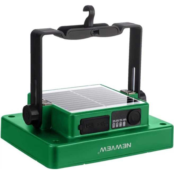 Фото - Фонарь аккумуляторный NEWVEW 50W Solar Panel 1500mAh Green (NWVW-NV-S8-GN)