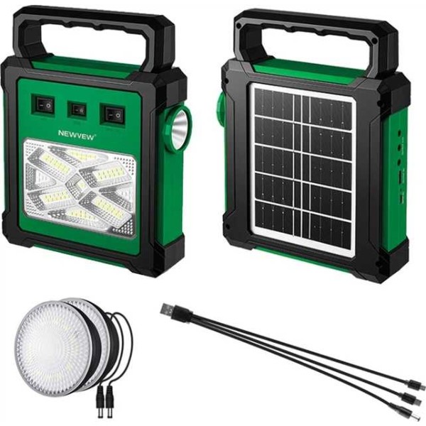 Фото - Набір ліхтарів NEWVEW Solar Panel 2400mAh 2.5W Green (NWVW-NV-T260-GN