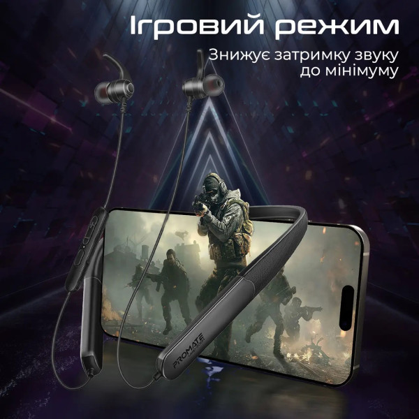 Фото - Навушники вкладиші бездротові Promate leap-200h.black