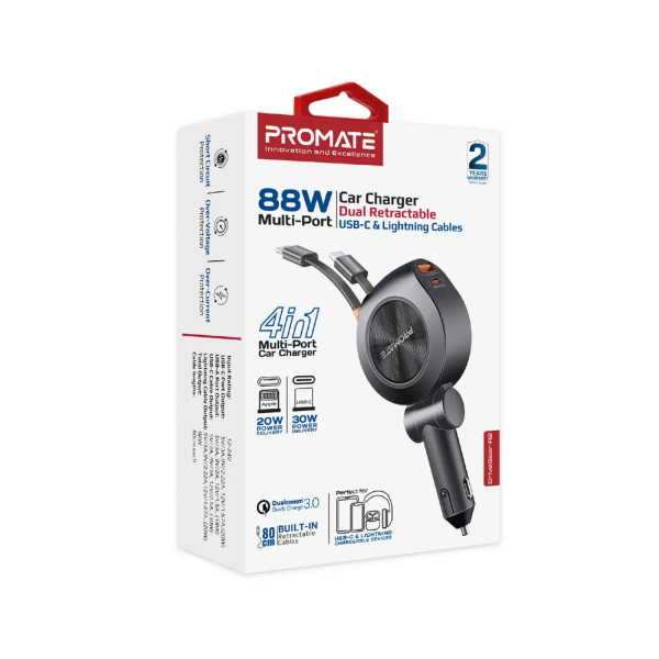 Фото - Автомобільний зарядний пристрій Promate drivegear-r2