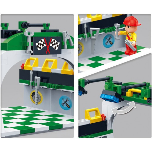 Фото - Пластиковий конструктор Banbao
"Швидкісні гонки" (217 Ел.) Зона накачування шин (8638)