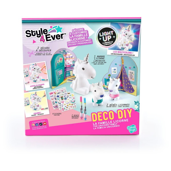 Фото - Набір для декупажу та розпису Canal Toys Style 4 Ever Мої улюбленці - Родина сяючіх єдинорогів (OFG287/1)