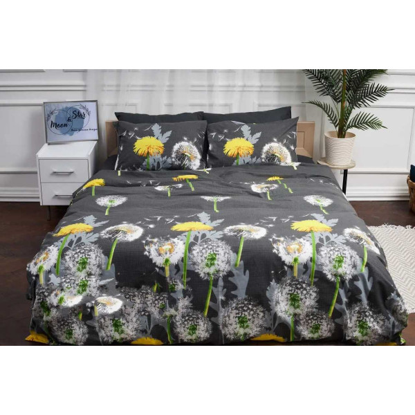 Фото - Комплект постільної білизни Moon&Star King Size 220x240 Dandelion Black Бязь Gold Люкс (MS-820000908) Фото - Комплект постільної білизни Moon&Star King Size 220x240 Dandelion Black Бязь Gold Люкс (MS-820000908)