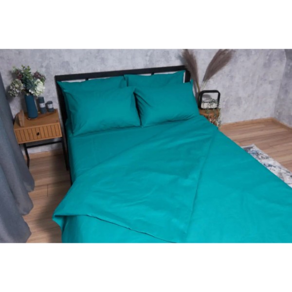 Фото - Комплект постільної білизни Moon&Star Бязь Gold Люкс «Green Deep» 160х220 см нав. 2х40х60 (MS-820001618)