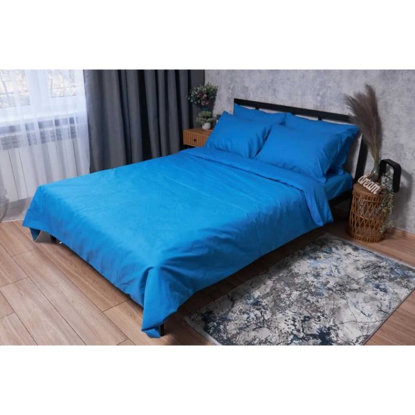 Фото - Комплект постільної білизни Moon&Star Бязь Gold Люкс «Sapphire» King Size 220x240 см нав. 4х70х70 (MS-820001672)
