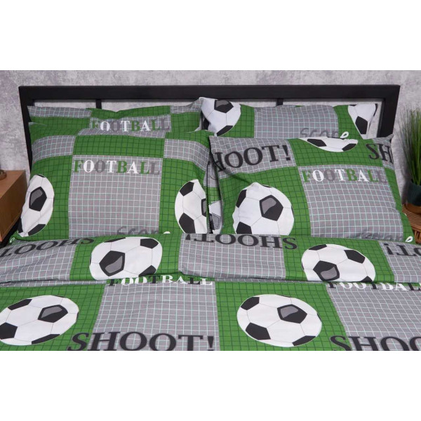 Фото - Комплект постільної білизни дитячий Moon&Star Бязь Gold Люкс Football 110х140 нав. 2х50х70 (MS-830000051)