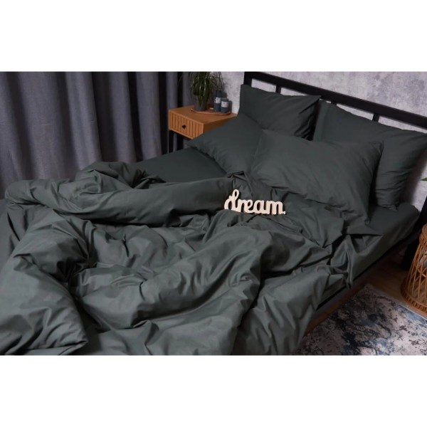 Фото - Комплект постельного белья Moon&Star Бязь Gold Люкс «Dark Green» 200х220 нав. 2х50х70 (MS-820002169)