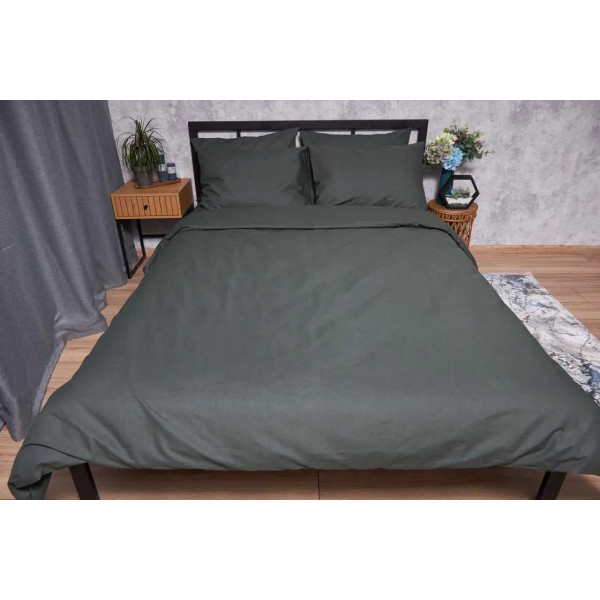 Фото - Комплект постільної білизни Moon&Star Бязь Gold Люкс Dark Green 160х220 (MS-820002179)