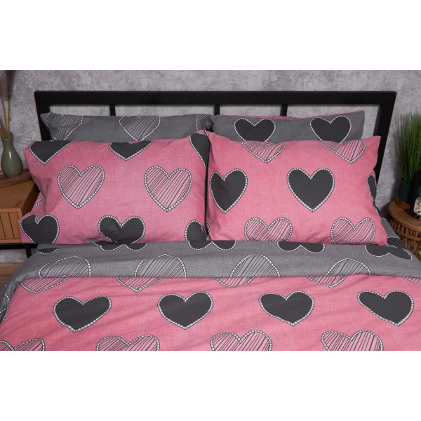 Фото - Комплект постільної білизни Moon&Star Бязь Gold Люкс Love King Size 220x240 (MS-820002754)