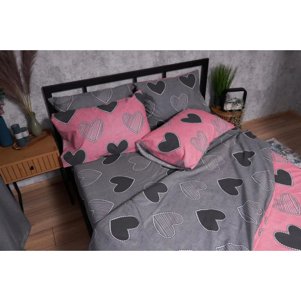 Фото - Комплект постільної білизни Moon&Star Бязь Gold Люкс «Love» 200х220 нав. 2х40х60 (MS-820002763)