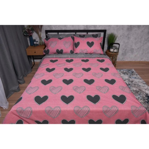 Фото - Комплект постільної білизни Moon&Star Бязь Gold Люкс «Love» 200х220 нав. 2х70х70 (MS-820002765)