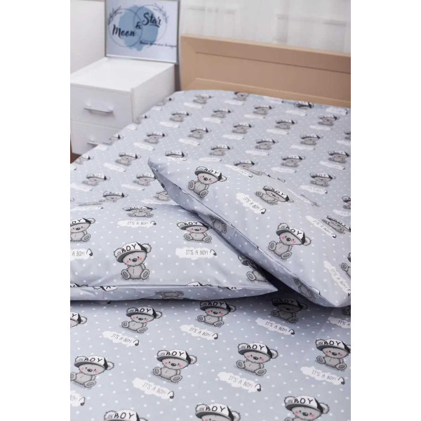 Фото - Комплект постільної білизни дитячий Moon&Star 110х140 нав. 2х50х70 Teddy Boy Бязь Gold Люкс (MS-830000023)