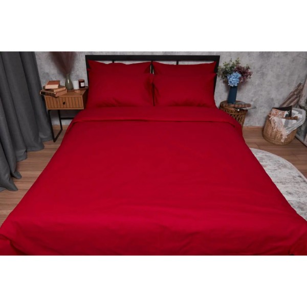 Фото - Комплект постільної білизни Moon&Star Бязь Gold Люкс «Cherry Red» 200х220 нав. 2х70х70 (MS-820003127)