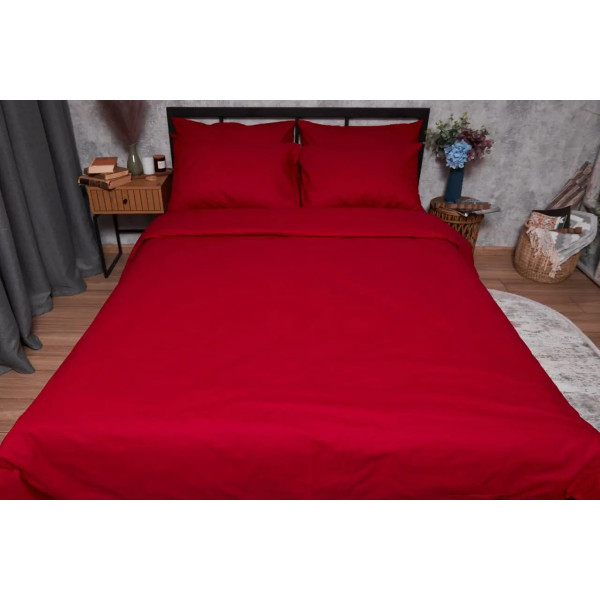 Фото - Комплект постільної білизни Moon&Star Бязь Gold Люкс «Cherry Red» 200х220 нав. 4х50х70 (MS-820003128)