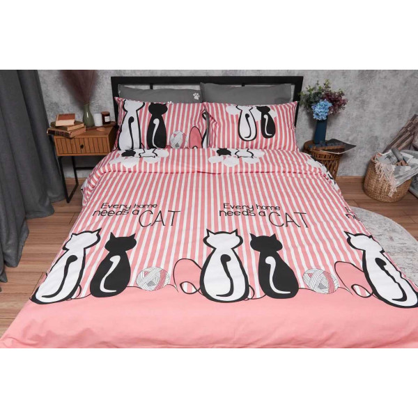 Фото - Комплект постільної білизни дитячий Moon&Star Бязь Gold Люкс Cat 110х140 нав. 2х50х70 (MS-830000123)