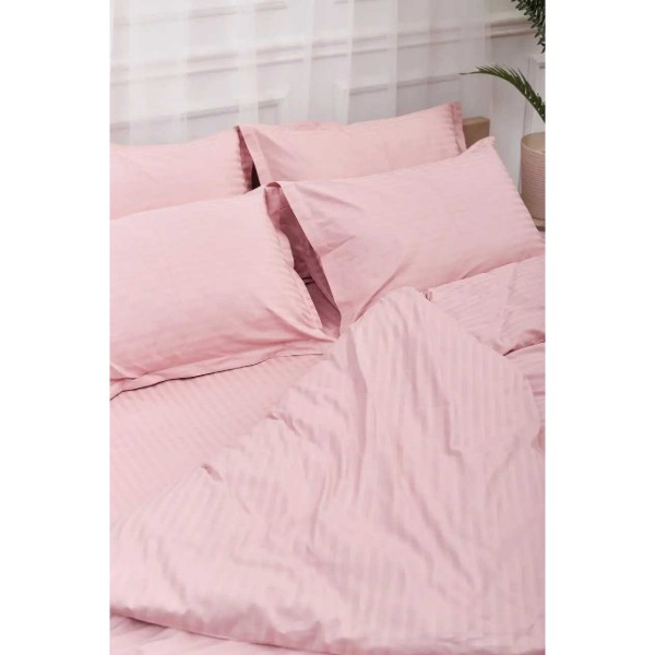 Фото - Комплект постельного белья Moon&Star Satin Stripe Stripe Pink 160х220 нав. 2х40х60 (MS-820003625)