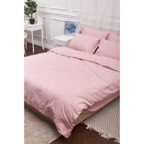 Фото - Комплект постельного белья Moon&Star Satin Stripe Stripe Pink 160х220 нав. 2х40х60 (MS-820003625)