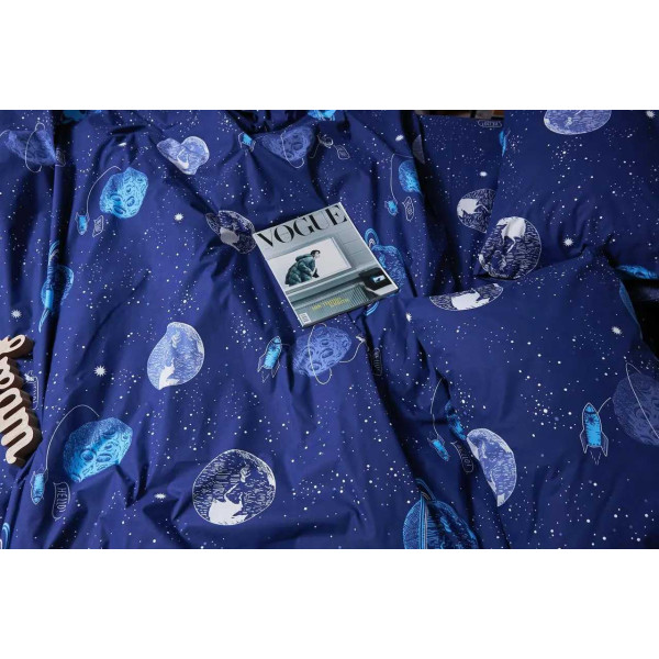 Фото - Комплект постільної білизни Moon&Star Бязь Gold Люкс Planets King Size 220x240 (MS-820004796)