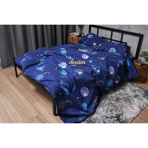 Фото - Комплект постільної білизни Moon&Star Бязь Gold Люкс Planets King Size 220x240 (MS-820004796)