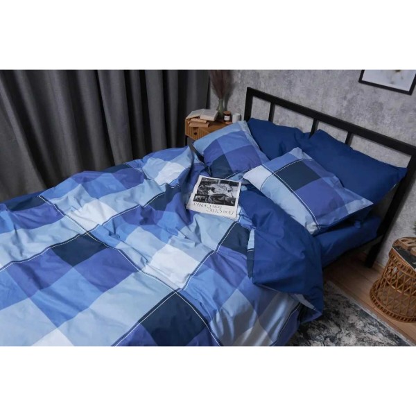 Фото - Комплект постільної білизни Moon&Star Бязь Gold Люкс Finland Blue 160х220 нав. 4х50х70 (MS-820004888)
