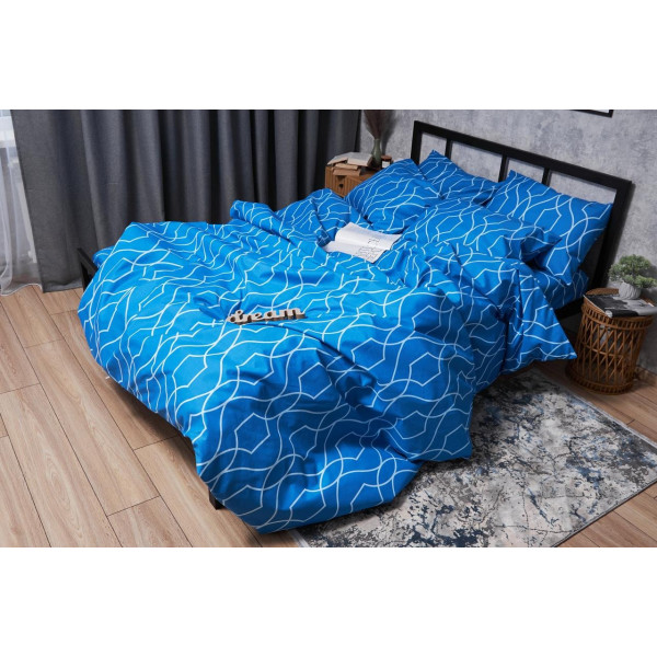 Фото - Комплект постільної білизни Moon&Star Мікросатин Premium «Ocean Breeze» 160х220х2 см нав. 4х50х70 (MS-820005178)