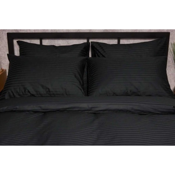 Фото - Комплект постельного белья Moon&Star Satin Stripe Midnight Luxe 160х220 нав. 4х50х70 (MS-820005273)