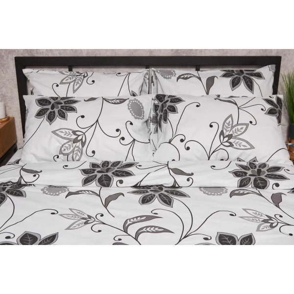 Фото - Комплект постільної білизни Moon&Star Бязь Gold Люкс «Gray Denim» King Size 220x240 см нав. 2х50х70 (MS-820005601)