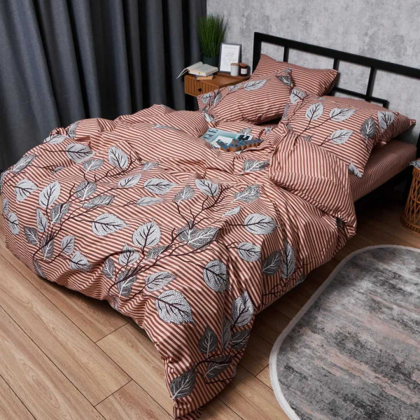 Фото - Комплект постільної білизни Moon&Star Бязь Gold Люкс Autumn Leaves 160х220 нав. 2х40х60 (MS-820005900)