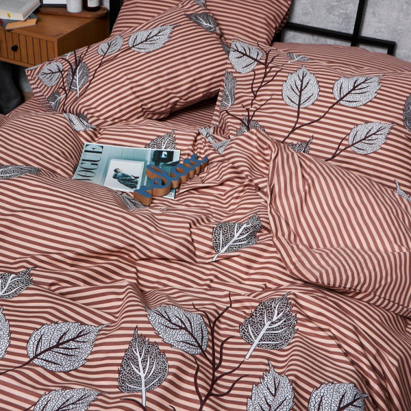 Фото - Комплект постільної білизни Moon&Star Бязь Gold Люкс Autumn Leaves King Size 220x240 (MS-820005880)