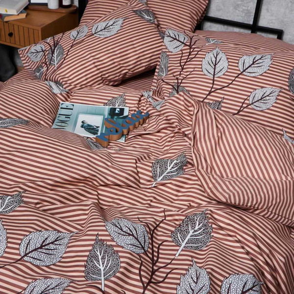 Фото - Комплект постільної білизни Moon&Star Бязь Gold Люкс Autumn Leaves 160х220 нав. 2х40х60 (MS-820005900)