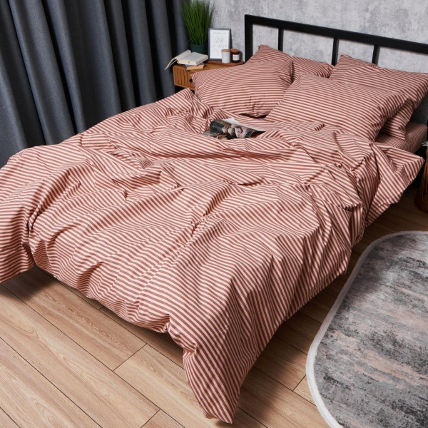 Фото - Комплект постільної білизни Moon&Star Бязь Gold Люкс Autumn Stripes 175х210 нав. 2х40х60 (MS-820005920)