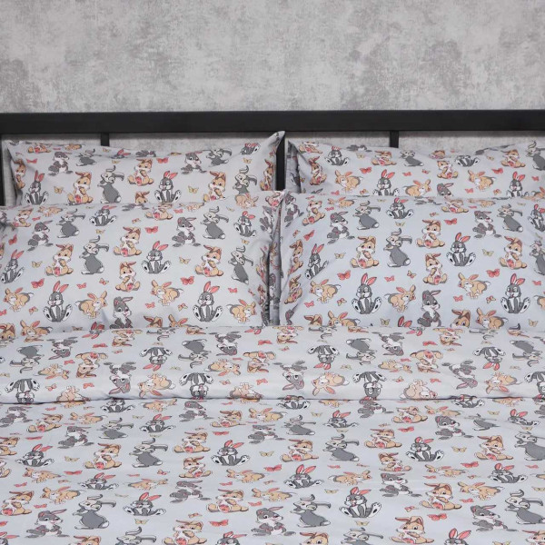 Фото - Комплект постільної білизни Moon&Star Бязь Gold Люкс Bunny Dreams 160х220 нав. 4х50х70 (MS-820006078)