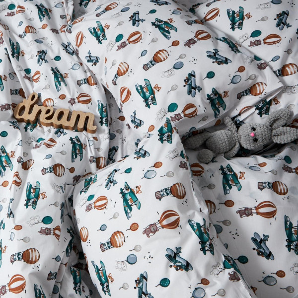 Фото - Комплект постільної білизни Moon&Star Бязь Gold Люкс Cloud Adventures 175х210 нав. 2х50х70 (MS-820006166)