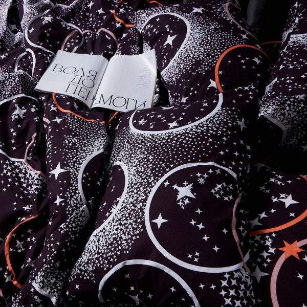 Фото - Комплект постільної білизни Moon&Star Бязь Gold Люкс Cosmic Vibes 175х210 нав. 4х50х70 (MS-820006203)