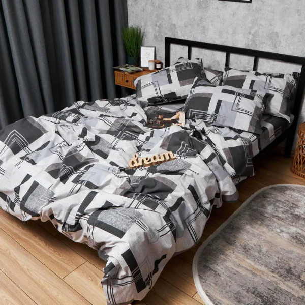 Фото - Комплект постільної білизни Moon&Star Бязь Gold Люкс Modern Vision 160х220 нав. 2х40х60 (MS-820006530)