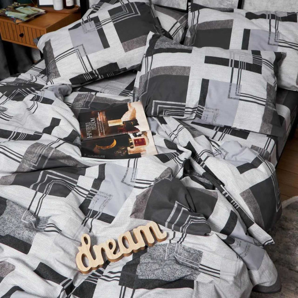 Фото - Комплект постільної білизни Moon&Star Бязь Gold Люкс Modern Vision 160х220 нав. 2х40х60 (MS-820006530)